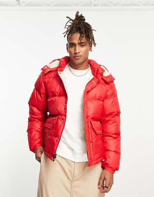 The North Face 71 Sierra short down puffer jacket in red | ASOS