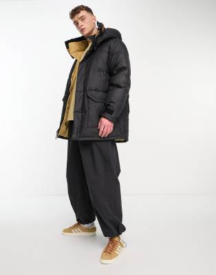 The North Face 77 Brooks Range Down Hooded Parka In Black