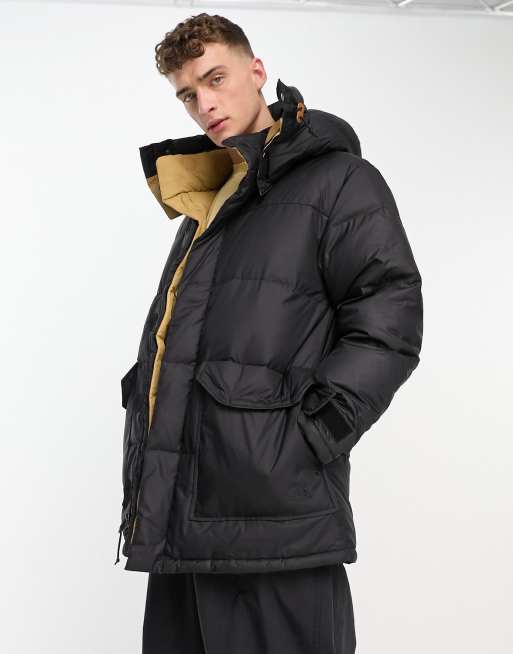 The North Face 77 Brooks Range down hooded parka in black