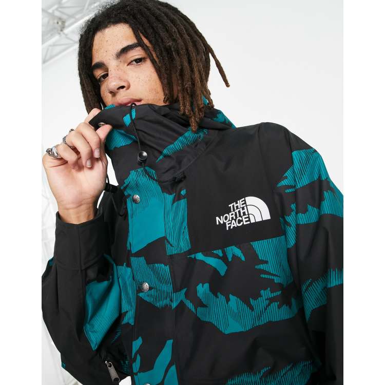 The North Face '86 Retro Mountain DryVent waterproof jacket in blue  mountain print