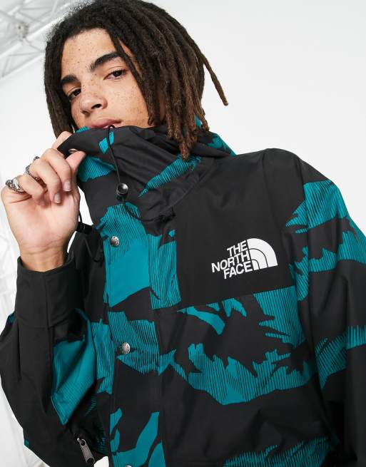 The North Face '86 Retro Mountain DryVent waterproof jacket in blue  mountain print