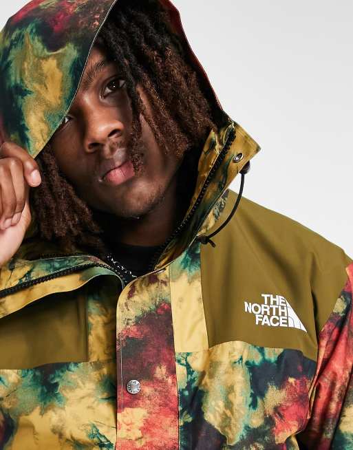 The North Face '86 Retro Mountain DryVent waterproof jacket in tan mountain  print