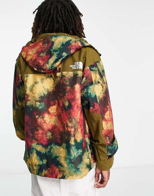 The North Face '86 Retro Mountain DryVent waterproof jacket in tan mountain  print