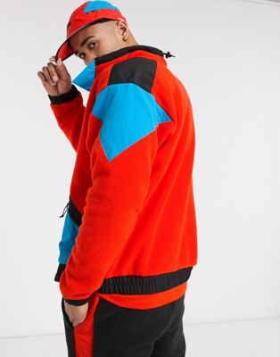 The North Face 90 Extreme full zip fleece jacket in red