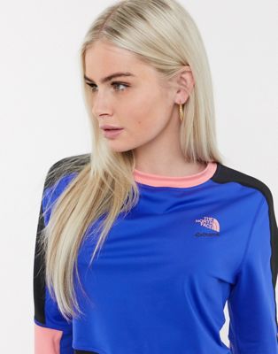 blue north face top