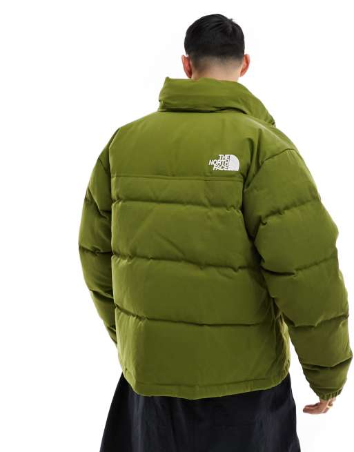 The North Face – 92 Nuptse – Olivgrön pufferjacka i ripstop, 4 av 4