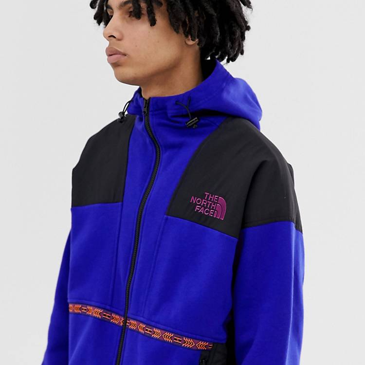 The North Face 92 Rage fleece in geo-tribal blue