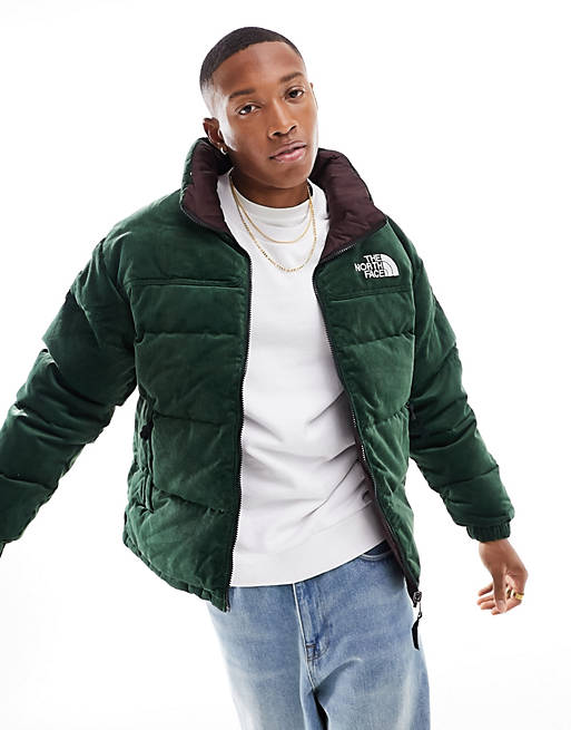 The North Face 92 reversible Nuptse down puffer jacket in green | ASOS
