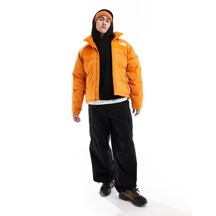 North face orange hot sale puffer jacket