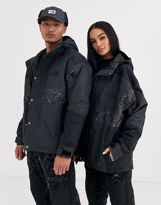 The North Face 94 Rage waterproof synth insulated jacket in grey rage print