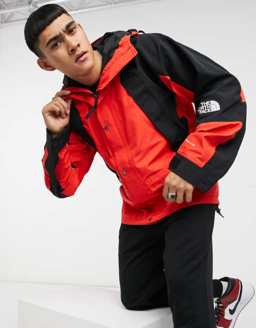 North face red and black online windbreaker