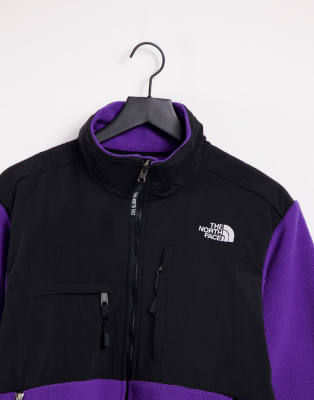 north face purple fleece jacket