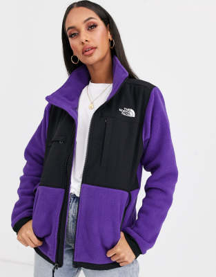 north face fleece jacket purple