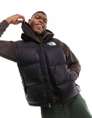 Black north shop face puffer vest