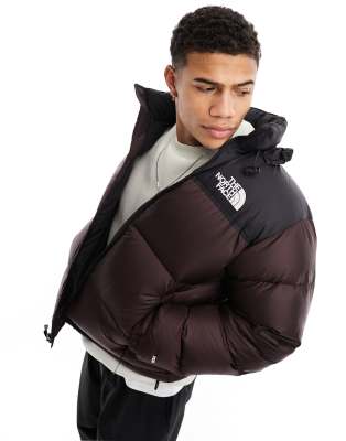The North Face '96 Retro Nuptse down puffer jacket in brown and black - ASOS Price Checker