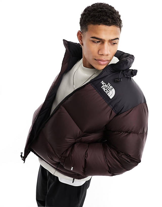 The North Face - '96 retro nuptse down puffer jacket in brown and black