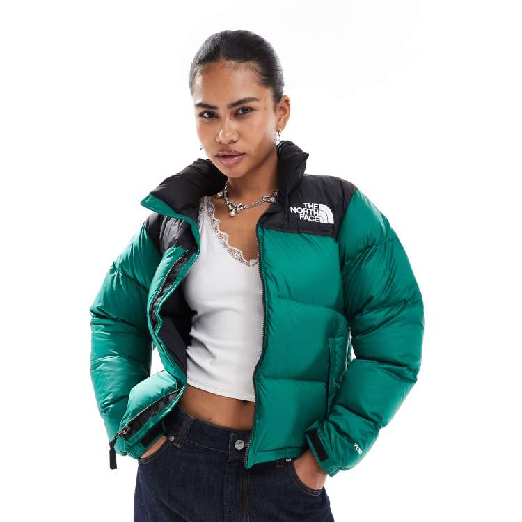 The North Face 96 Retro Nuptse Ocieplana zielona kurtka ASOS