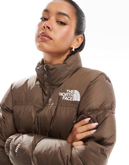 The North Face 96 Retro Nuptse puffer jacket in dark brown