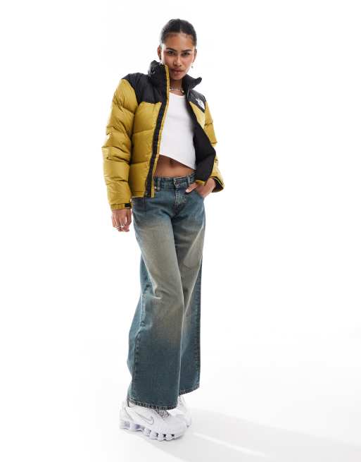 The North Face 96 Retro Nuptse puffer jacket in khaki, 3 of 4