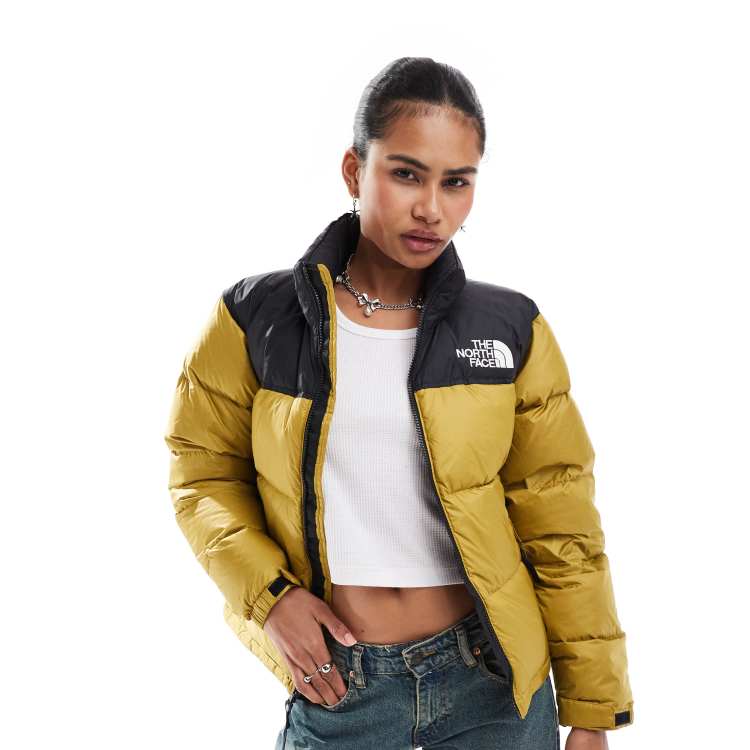 North face nuptse khaki discount