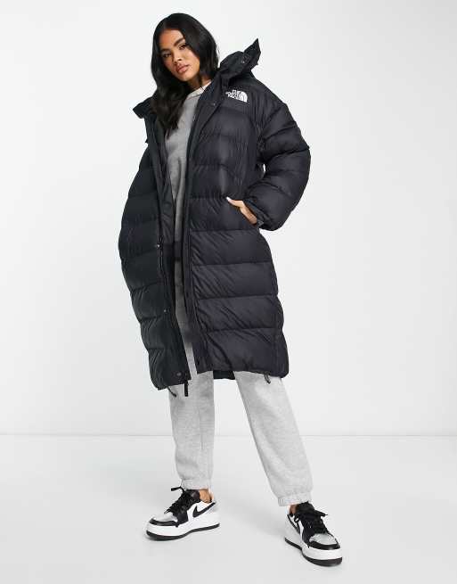 The North Face Acamarachi oversized long puffer coat in black Exclusive at  ASOS