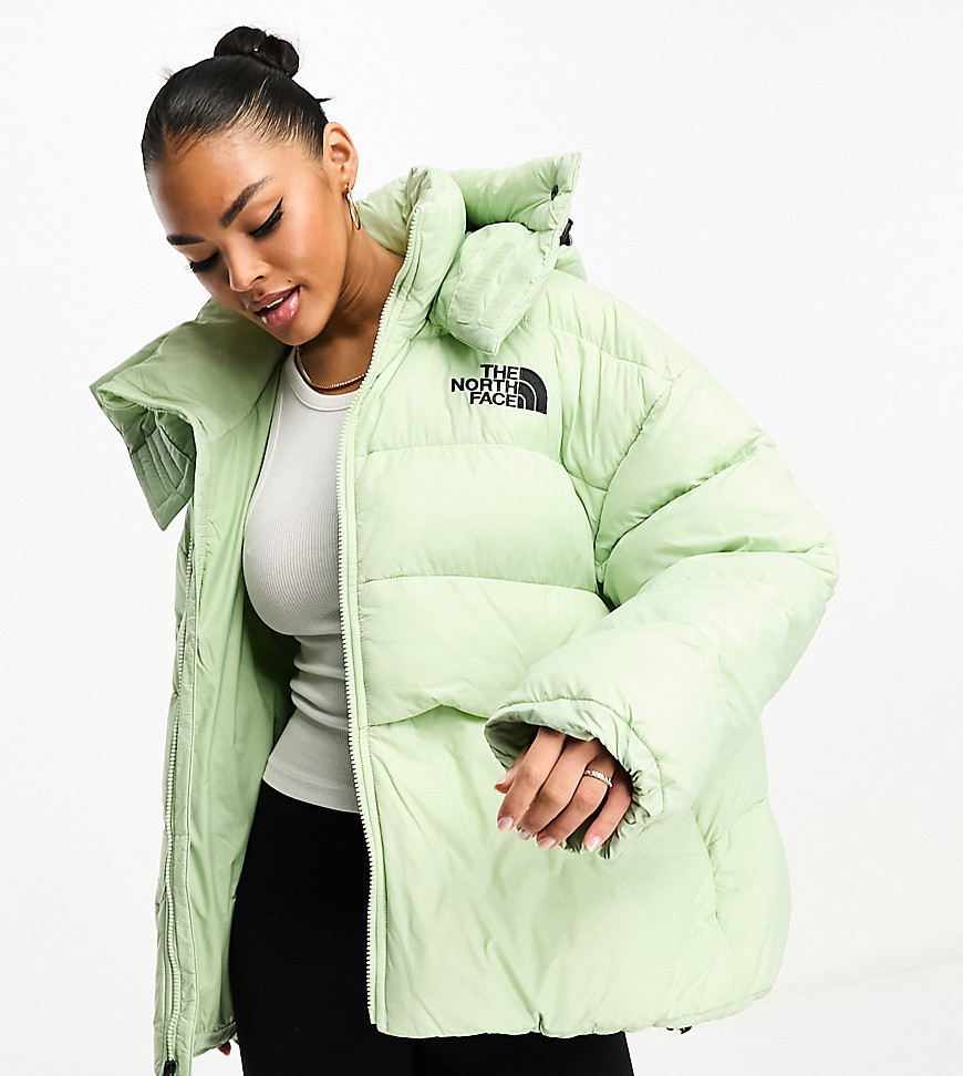 The North Face Acamarachi oversized puffer jacket in sage green Exclusive at ASOS