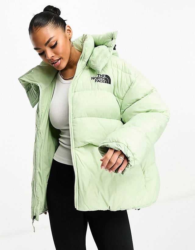 The North Face - acamarachi oversized puffer jacket in sage green exclusive at asos