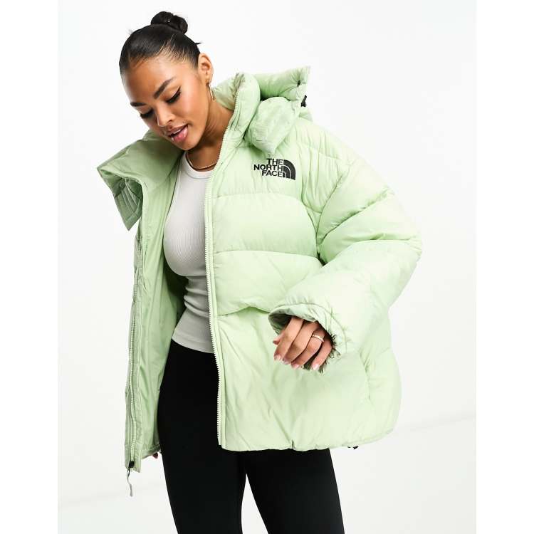 The North Face Acamarachi oversized puffer jacket in sage green Exclusive at ASOS ASOS