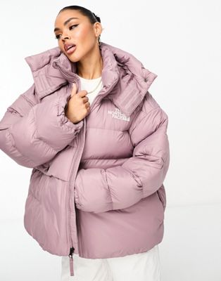 The North Face Acamarachi oversized puffer jacket in taupe Exclusive at ...
