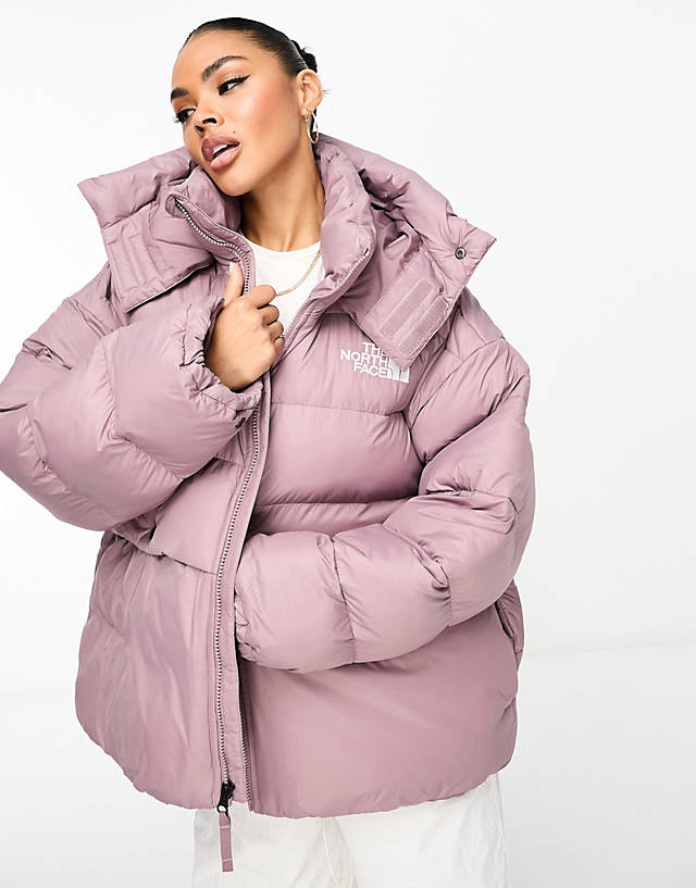 The North Face - acamarachi oversized puffer jacket in taupe exclusive at asos