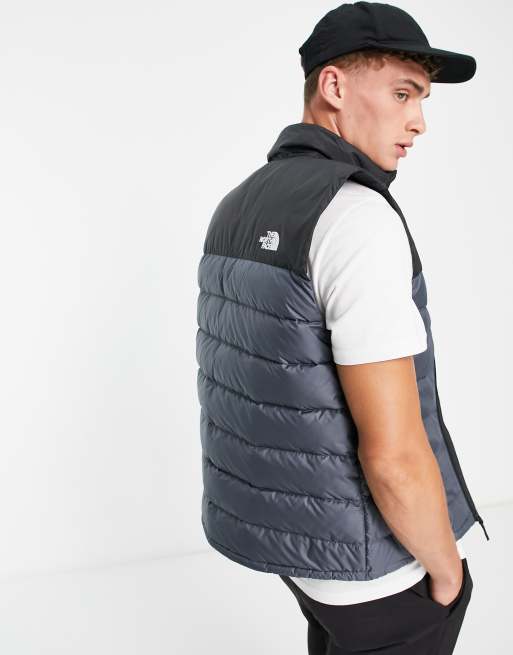 The North Face Aconcagua 2 down puffer vest in black and grey