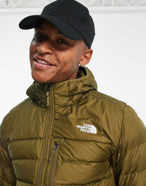 The North Face Aconcagua 2 hooded puffer jacket in olive green ASOS