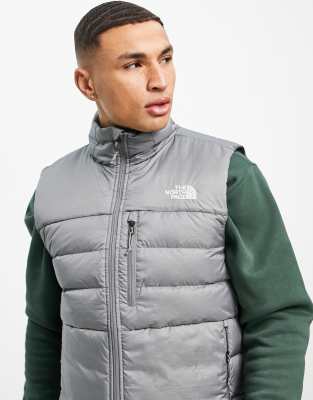 grey north face vest