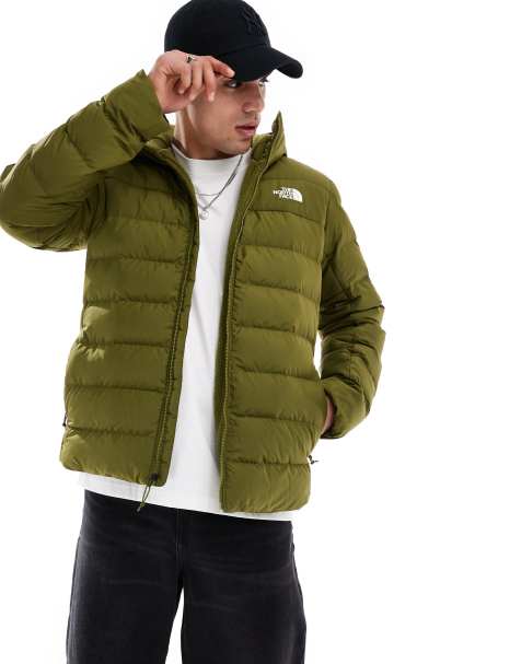 The North Face Aconcagua 3 lined padded hoodie jacket in olive green - view 1