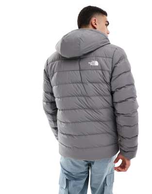 The North Face Aconcagua 3 Lined Padded Hoodie Jacket In Gray