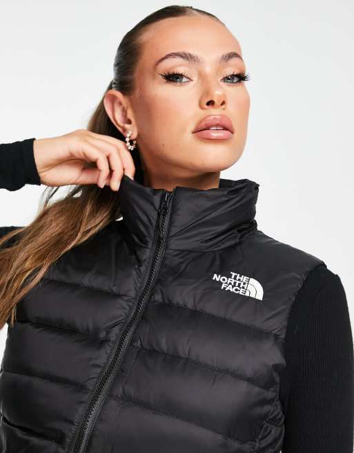 Black north shop face gilet womens