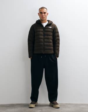 The North Face Aconcagua hooded jacket in dark chestnut