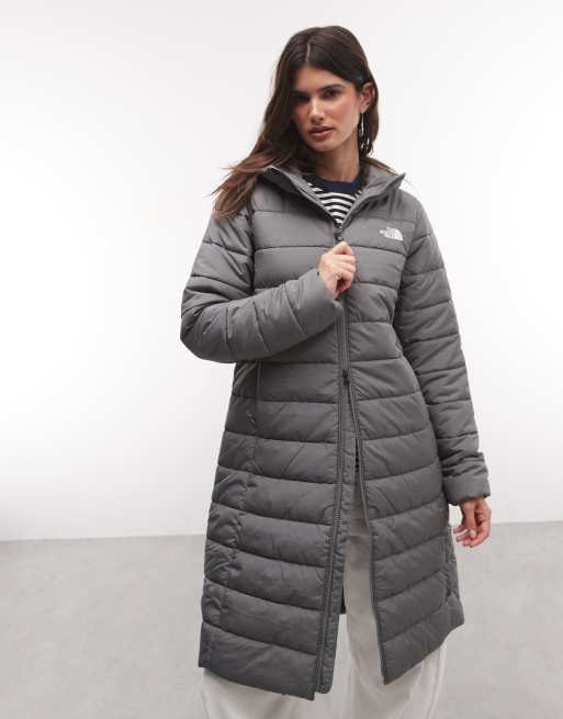The North Face Aconcagua longline hooded parka jacket in grey, 2 of 4