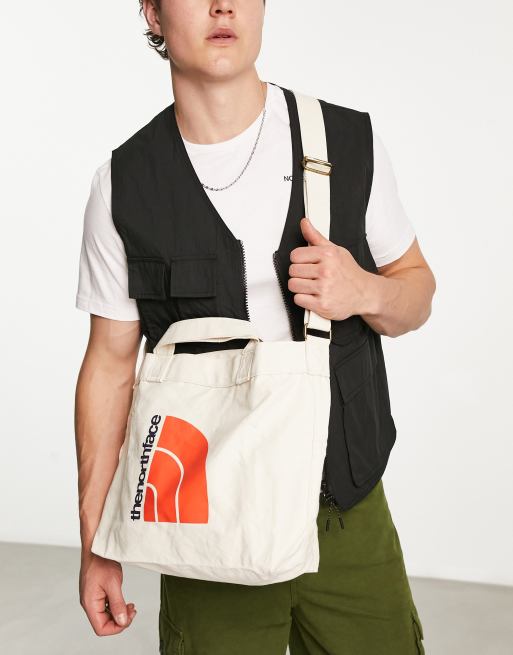 The North Face Adjustable cotton tote in off white