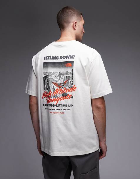 The North Face Adventure backprint oversized t-shirt in off white - view 1