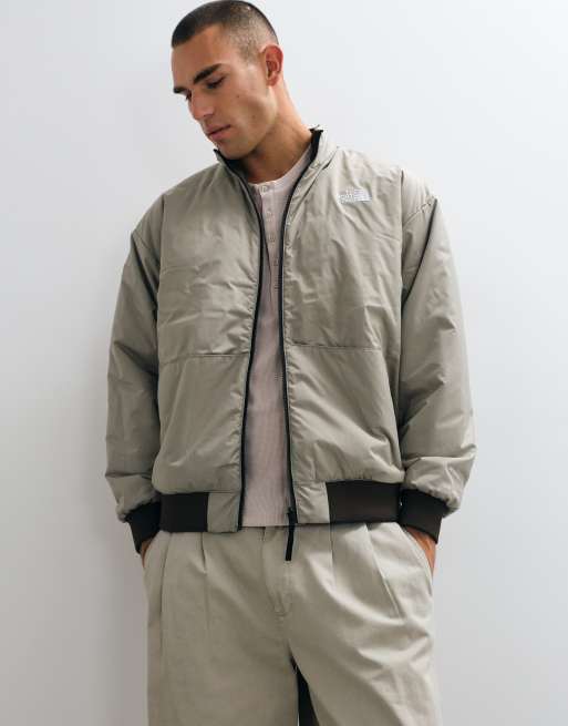 The North Face Afterburner reversible bomber jacket in brown, 4 of 5