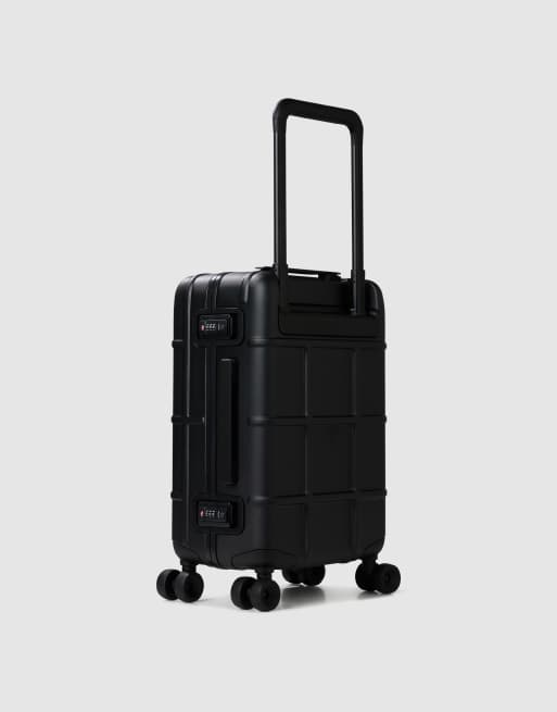 The North Face Allwetter Rollkoffer in Schwarz und WeiB mit vier Rollen 22