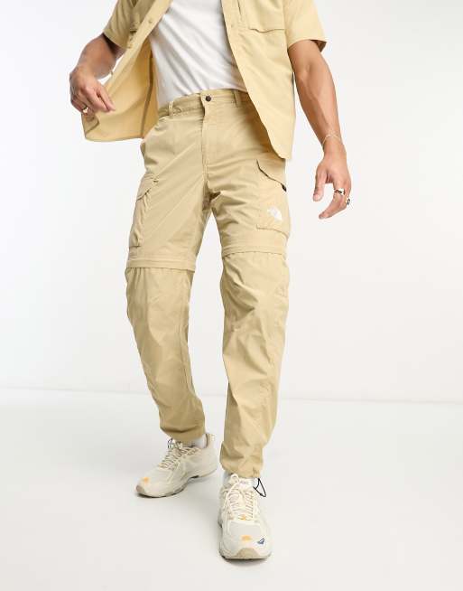 The North Face Alrescha zip off convertible cargo pants in stone 