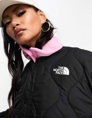 The North Face Ampato long quilted liner jacket in black Exclusive