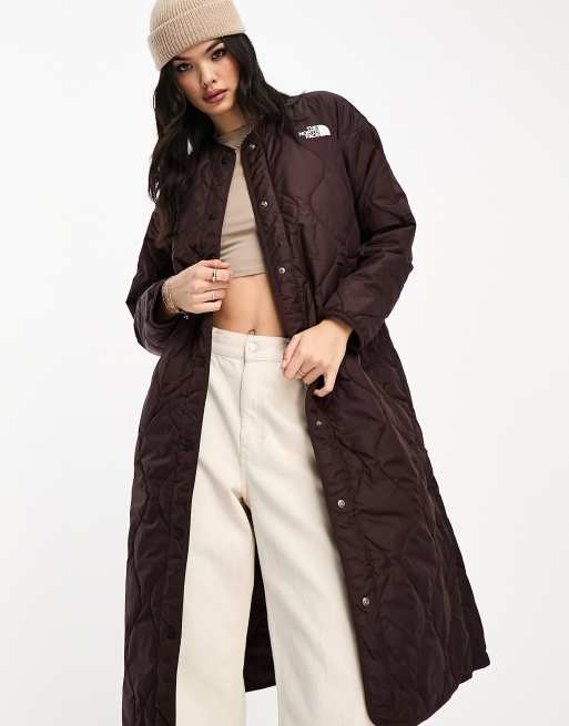 The North Face Acamarachi oversized long puffer coat in dark green  Exclusive at ASOS