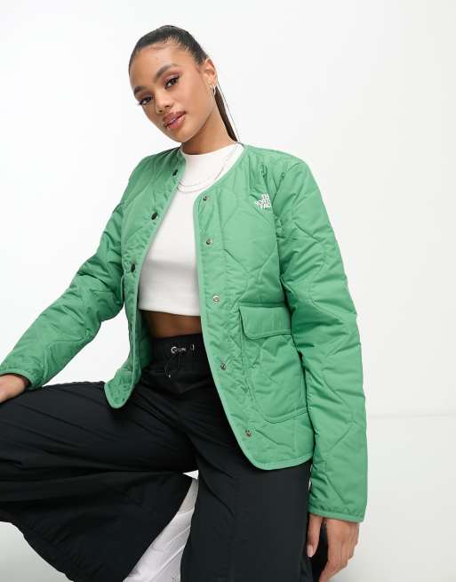 The North Face Ampato green quilted jacket ASOS at in liner | Exclusive ASOS