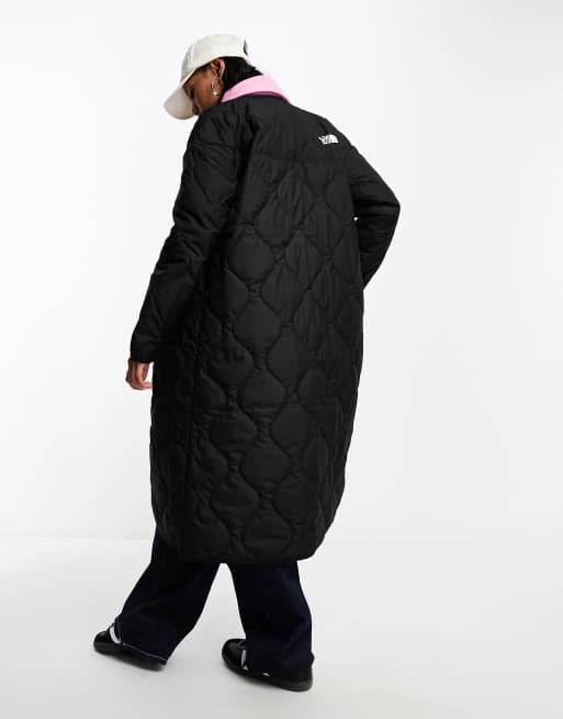 The North Face Ampato Quilted liner longline jacket in black Exclusive at  ASOS | ASOS