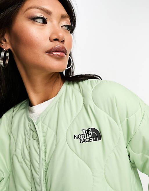 The North Face Ampato Quilted liner longline jacket in sage Exclusive at  ASOS | ASOS