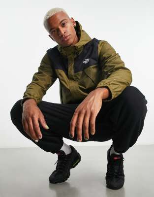 The North Face Antora Dryvent Waterproof Hooded Jacket In Khaki/black In Black