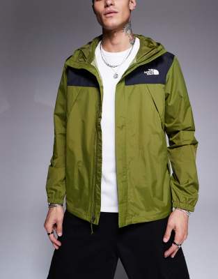 Куртка с капюшоном The North Face Antora оливково-зеленого цвета